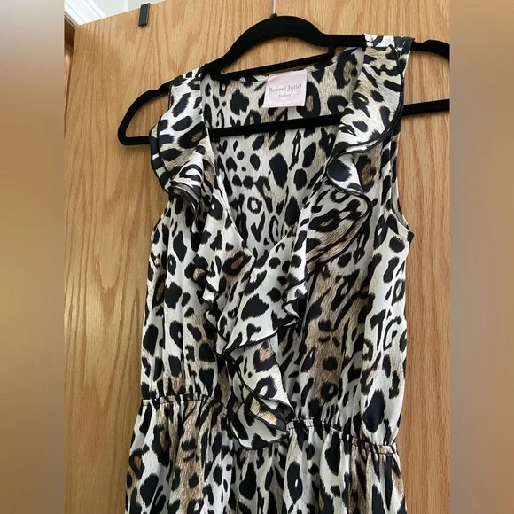 Leopard Ruffle Dress - Picture 2 of 3